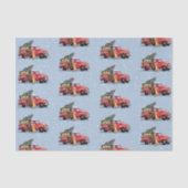  kerstboomgaarden Blauwe grijze sneeuw Tissuepapier (Voorkant)