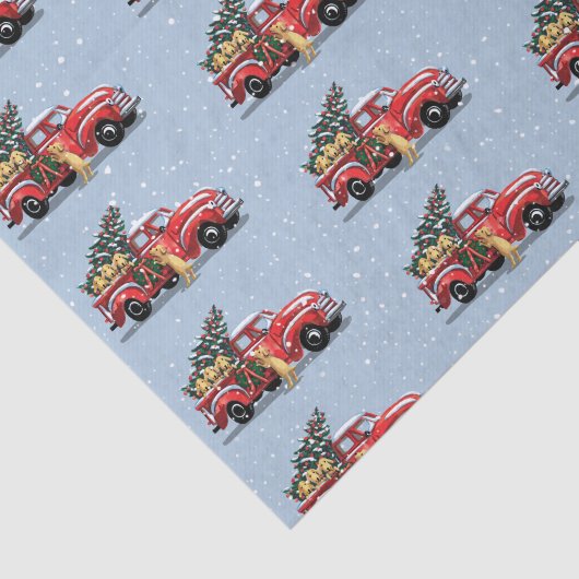  kerstboomgaarden Blauwe grijze sneeuw Tissuepapier (Detail)