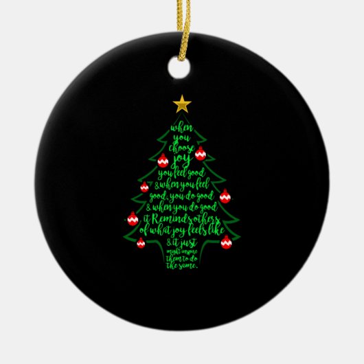kerstboomgedicht - kerstfamilie keramisch ornament (Voorkant)