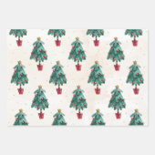 kerstboomgeschenk, Mannen, vrouwen en Kinderen, ke Inpakpapier Vel (Voorkant)