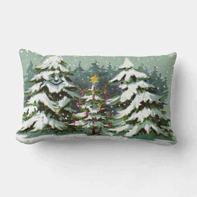 Kerstboomgezin Worpillow Kussen (Voorkant)