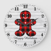 kerstboomgingerbrood met feestdagen grote klok (Voorkant)