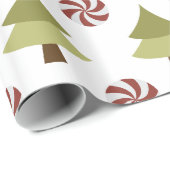 kerstboomglanzend omslagpapier cadeaupapier (Rol Hoek)