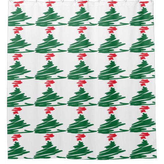 kerstboomgordijn douchegordijn (Voorkant)