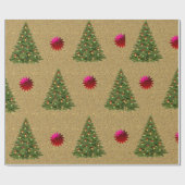 kerstboomgoud cadeaupapier (Vlak)