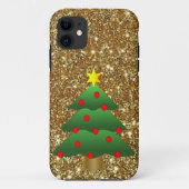 kerstboomgoud Glitter Case-Mate iPhone Case (Achterkant)