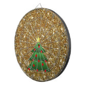 kerstboomgoud Glitter Dartbord (Voorkant Rechts)