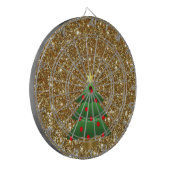 kerstboomgoud Glitter Dartbord (Voorkant Links)