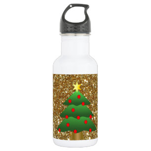 kerstboomgoud Glitter Waterfles