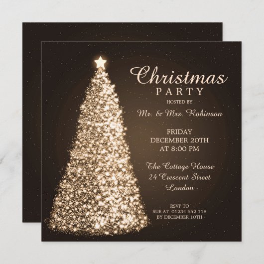 kerstboomgoud kaart (Voorkant / Achterkant)