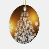 kerstboomgoud met Ornament met sneeuwvlokken (Rechts)