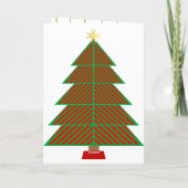 kerstboomgouden decoratie feestdagen kaart (Achterkant)