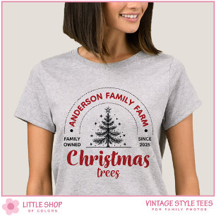 Kerstboomgroep van Vintage Family Farm T-shirt