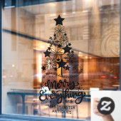 kerstboomgroet Alles op maat Raamsticker (Cafe Raam)