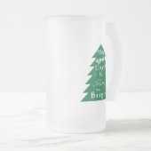 kerstboomgroet (weinig schilfers) matglas bierpul (Voorkant rechts)