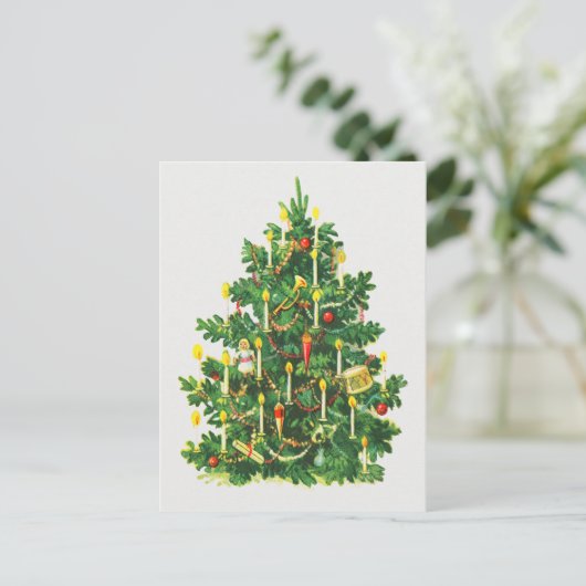  kerstboomgroeten briefkaart (Staand voorkant)