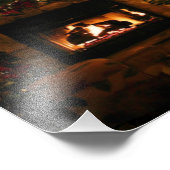 kerstboomhaard foto afdruk (Hoek)