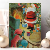  kerstboomhaard, Kinderen op beurzen Feestdagen Kaart