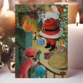  kerstboomhaard, Kinderen op beurzen Feestdagen Kaart