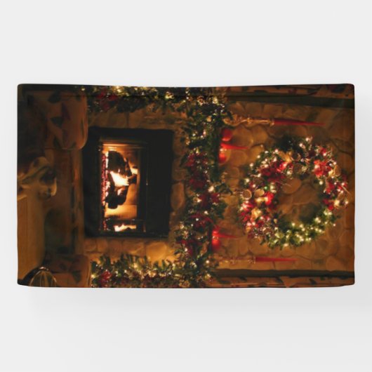 kerstboomhaard spandoek (Horizontaal)