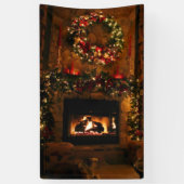 kerstboomhaard spandoek (Verticaal)