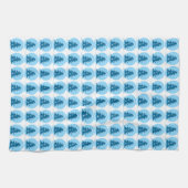kerstboomhanddoek Aangepast blauw vakantiedrukthee Theedoek (Horizontaal)