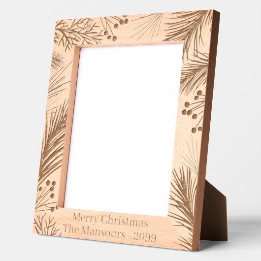 kerstboomhout gegraveerde lijstjes (Links)