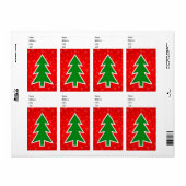 kerstboomillustratie etiket (Full Sheet)