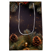 kerstboominpakpapier medium cadeauzakje (Achterkant)