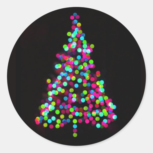 kerstboomjuwelen ronde sticker (Voorkant)