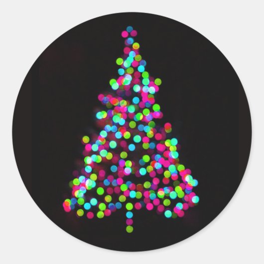 kerstboomjuwelen ronde sticker (Voorkant)