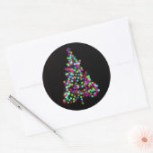 kerstboomjuwelen ronde sticker (Envelop)