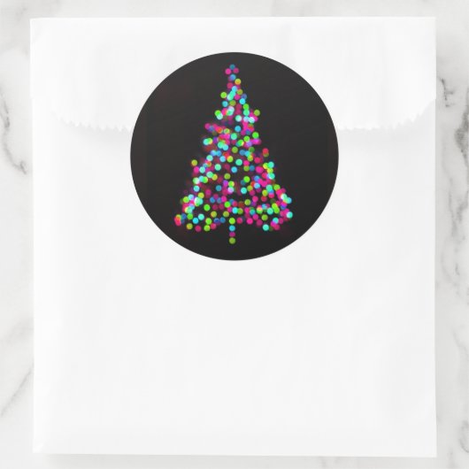 kerstboomjuwelen ronde sticker (Tas)