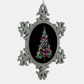 kerstboomjuwelen tin sneeuwvlok ornament (Links)