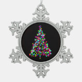 kerstboomjuwelen tin sneeuwvlok ornament (Voorkant)