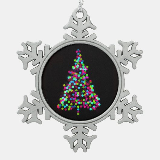 kerstboomjuwelen tin sneeuwvlok ornament (Voorkant)