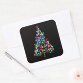 kerstboomjuwelen vierkante sticker (Envelop)