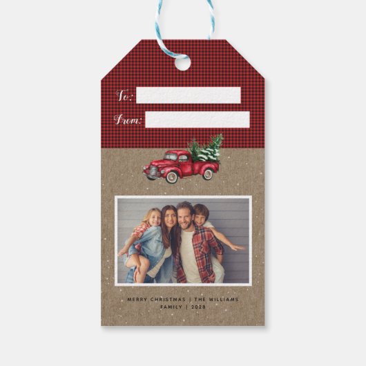  kerstboomkaars Boom 2 Fotocadeautje Label Cadeaulabel (Achterkant)