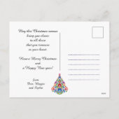 🎄 kerstboomkaars - folklore [white] Holiday Feestdagenkaart (Achterkant)