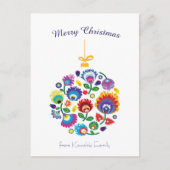 🎄 kerstboomkaars - folklore [white] Holiday Feestdagenkaart (Voorkant)