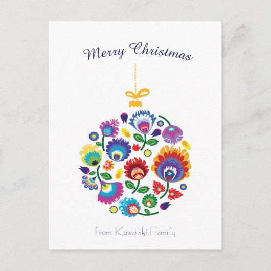 🎄 kerstboomkaars - folklore [white] Holiday Feestdagenkaart (Voorkant)