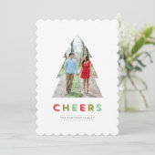 kerstboomkaars uitgesneden Vakantiekaart Feestdagenkaart (Staand voorkant)