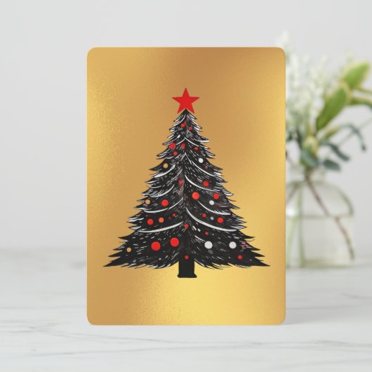 kerstboomkaart (Staand voorkant)