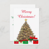 kerstboomkaart bedankkaart (Voorkant / Achterkant)