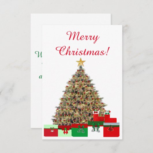 kerstboomkaart bedankkaart (Voorkant / Achterkant)