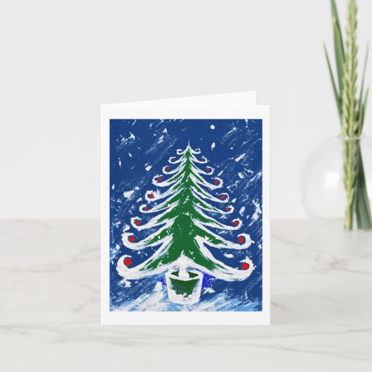 kerstboomkaart feestdagen kaart (Voorkant)