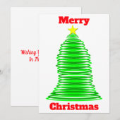 kerstboomkaart kaart (Voorkant / Achterkant)