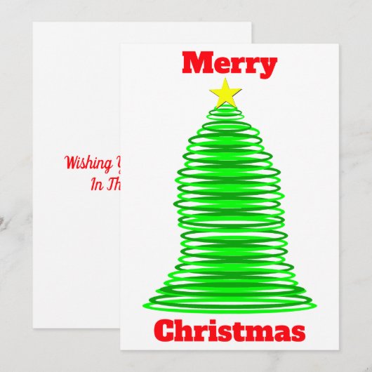kerstboomkaart kaart (Voorkant / Achterkant)