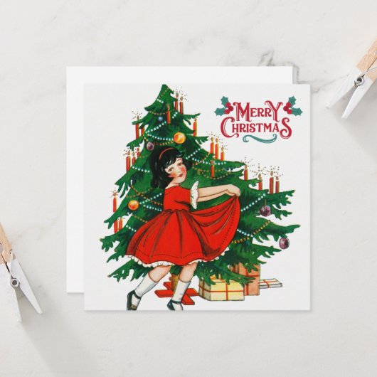 kerstboomkaart kaart (Voorkant / Achterkant in situ)