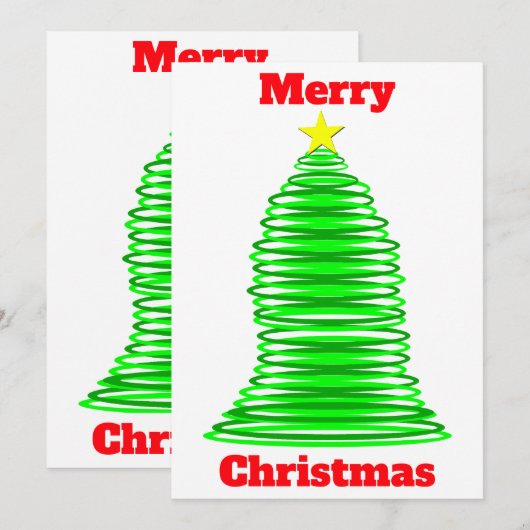 kerstboomkaart kaart (Voorkant / Achterkant)